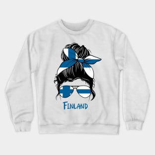 Finland girl, Finland Flag, Finland gift heritage, Finns girlfriend, Finnish Crewneck Sweatshirt